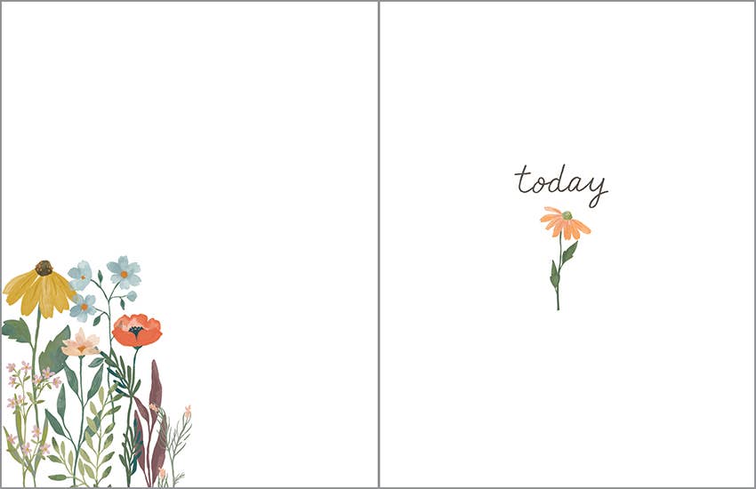 Thinking of You Greeting Card - Wildflower Stems