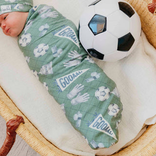 Kick Off Soccer Knit Swaddle Blanket