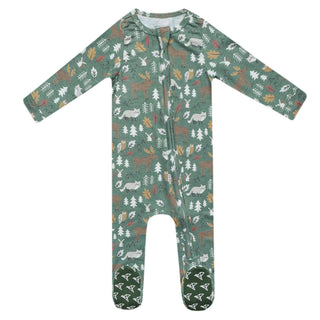 Atwood Woodland Zip-Up Footie Pajama