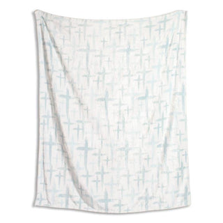 Have Faith Throw Blanket - Blue