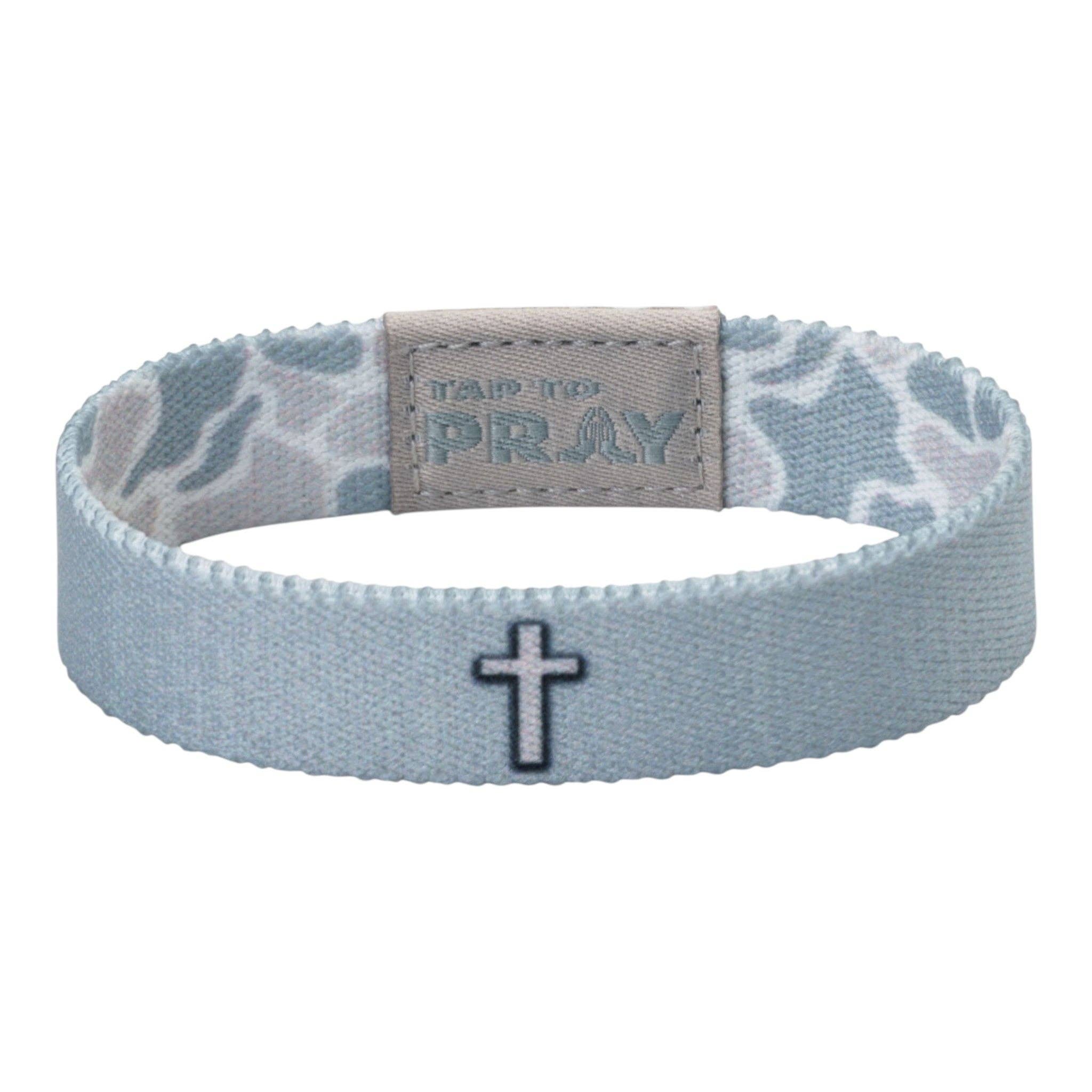Tap To Pray® River Rock Camo Aspen Bible Verse Wristband