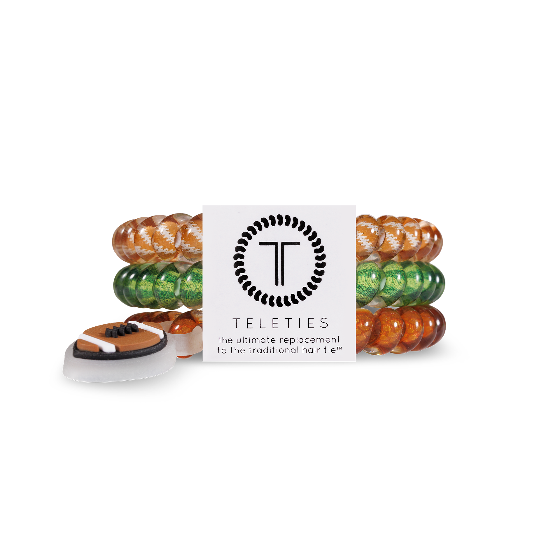 Spiral Hair Coils | Small | Football Hair Ties