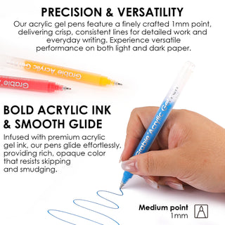 Grabie Bold & Bright Coloring Kit | Ocean Color | Acrylic Gel Pens + Coloring Pad