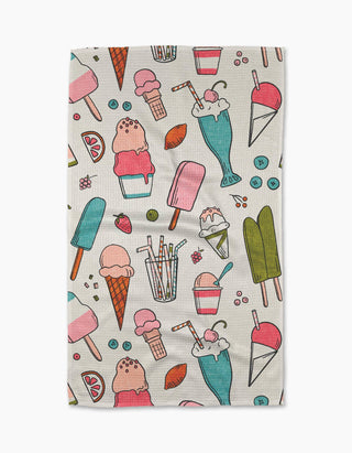 Geometry Merritt Tea Towel – Ice Cream Summer Kitchen Towel