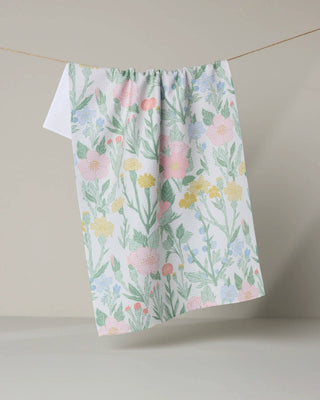 Geometry Wildflowers in Bloom Tea Towel – Floral Kitchen Towel