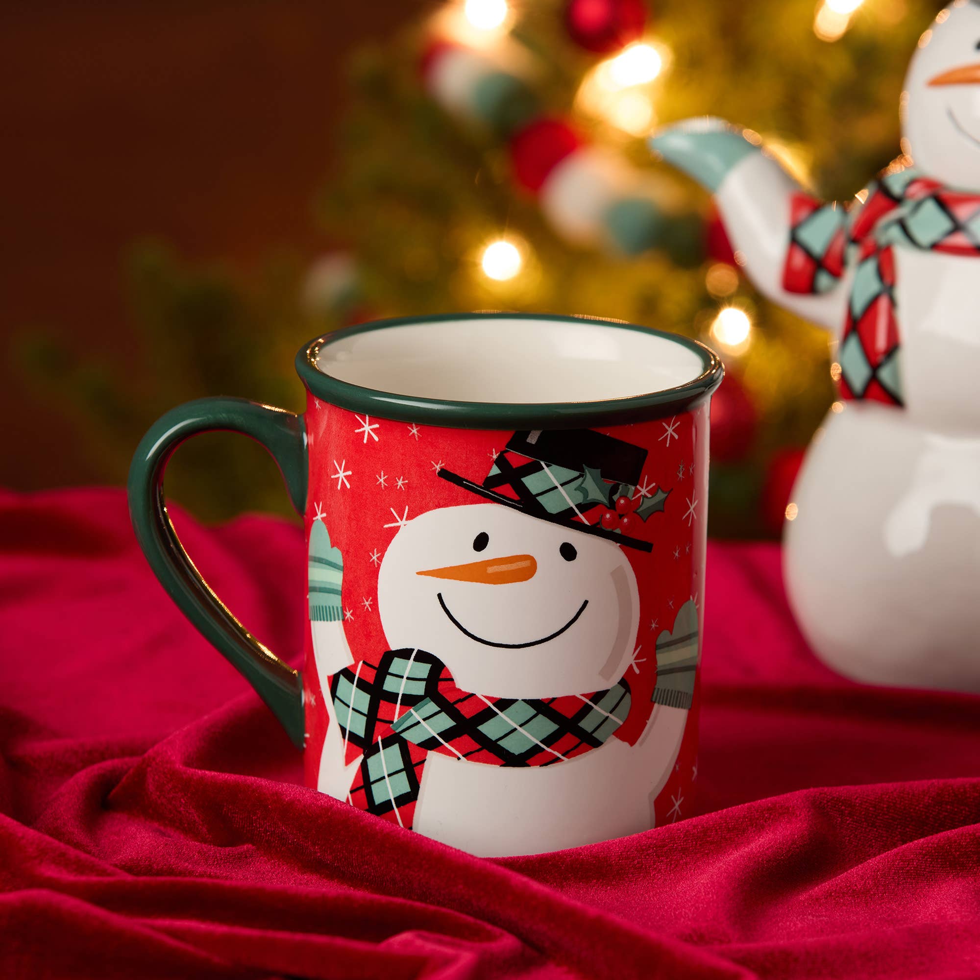Christmas Whimsy Snowman Mug 18 oz