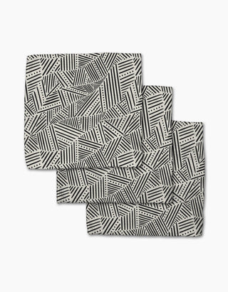 Geometry Rhythm Current Stripes Dishcloth Set of 3 – Geometric Dishcloths