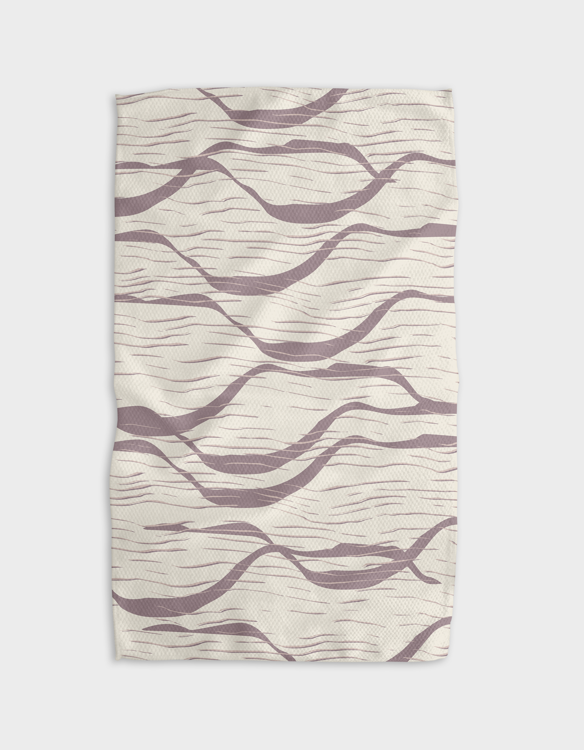 Geometry Rivers Sunset Tea Towel