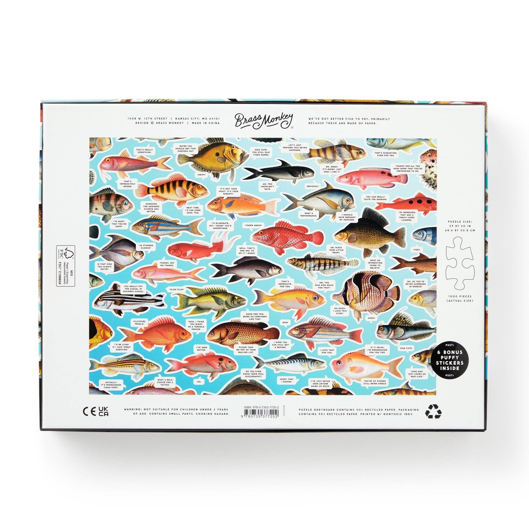 Brass Monkey Judgy Fish 1000 Piece Puzzle