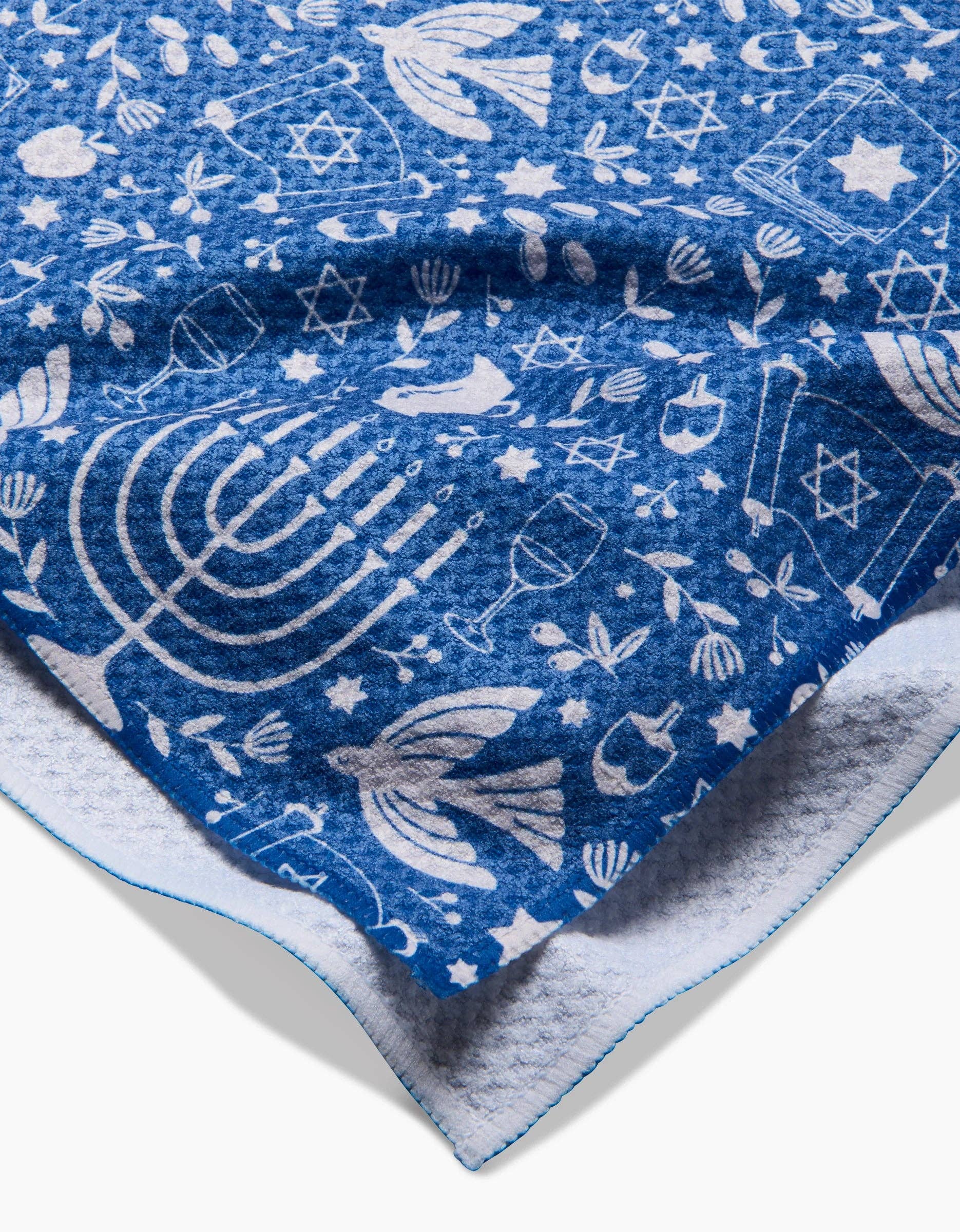 Geometry Hanukkah Tea Towel