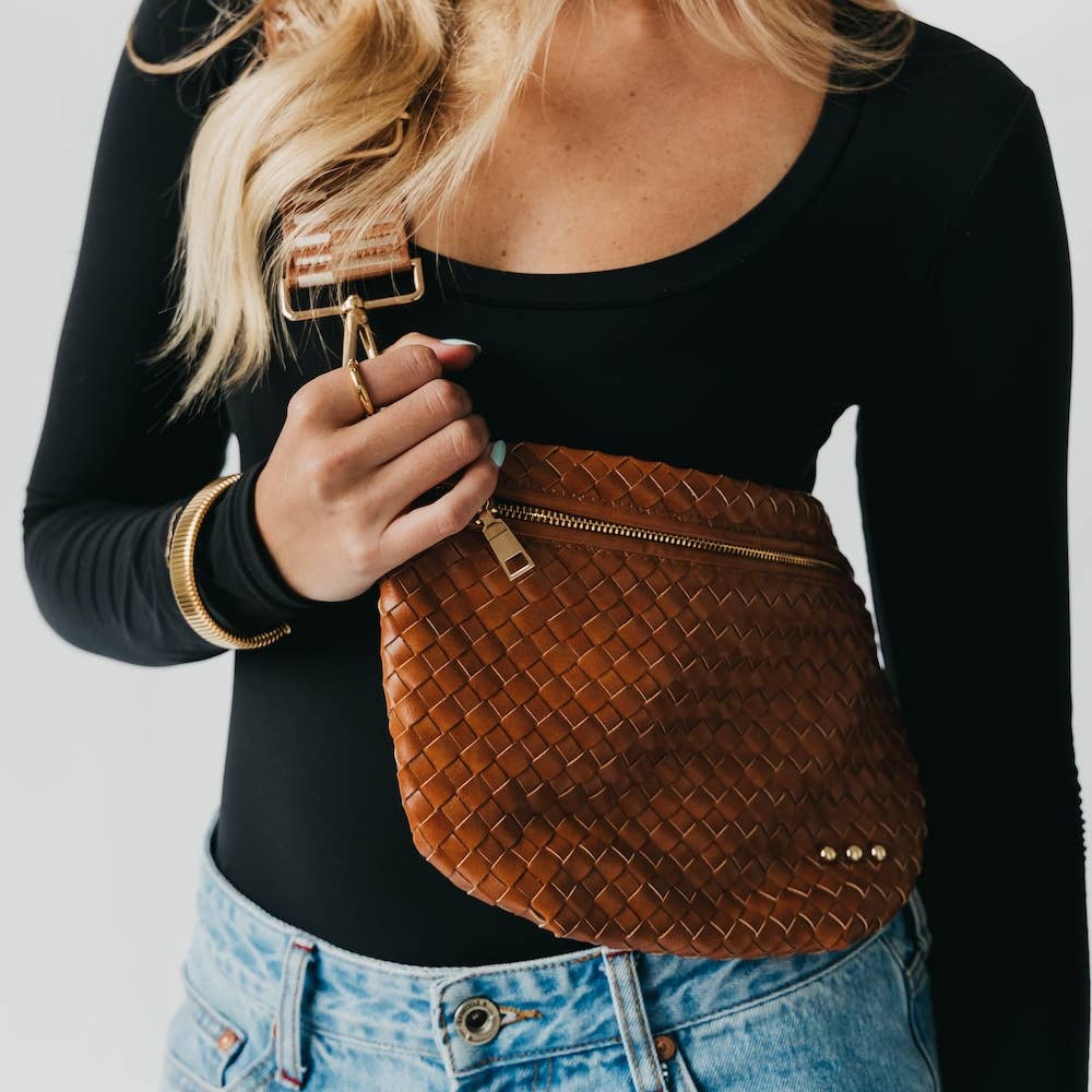Westlyn Woven Bum Bag: Brown