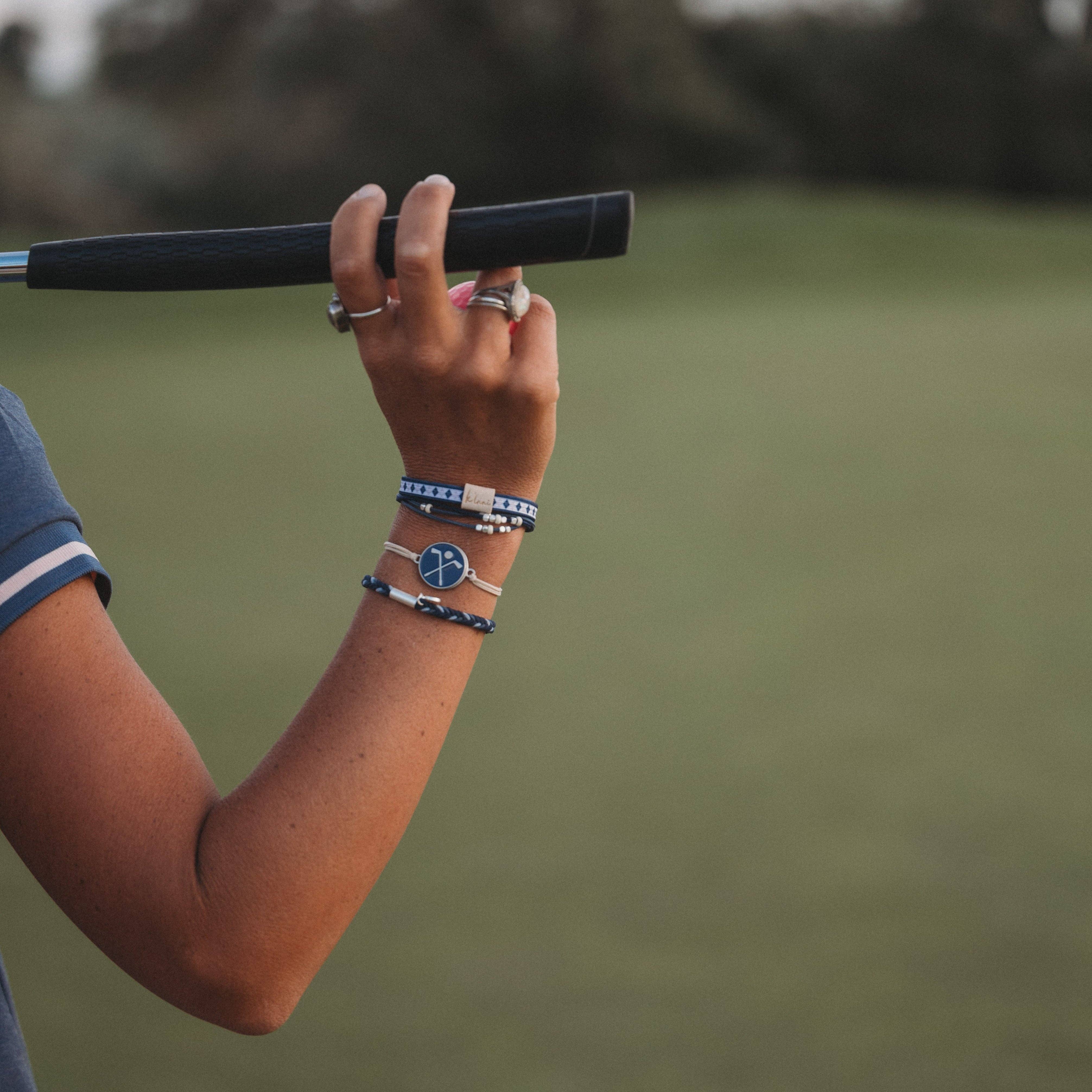 Chip Golf Hair Tie Bracelets with Removable Ball Marker by K'lani
