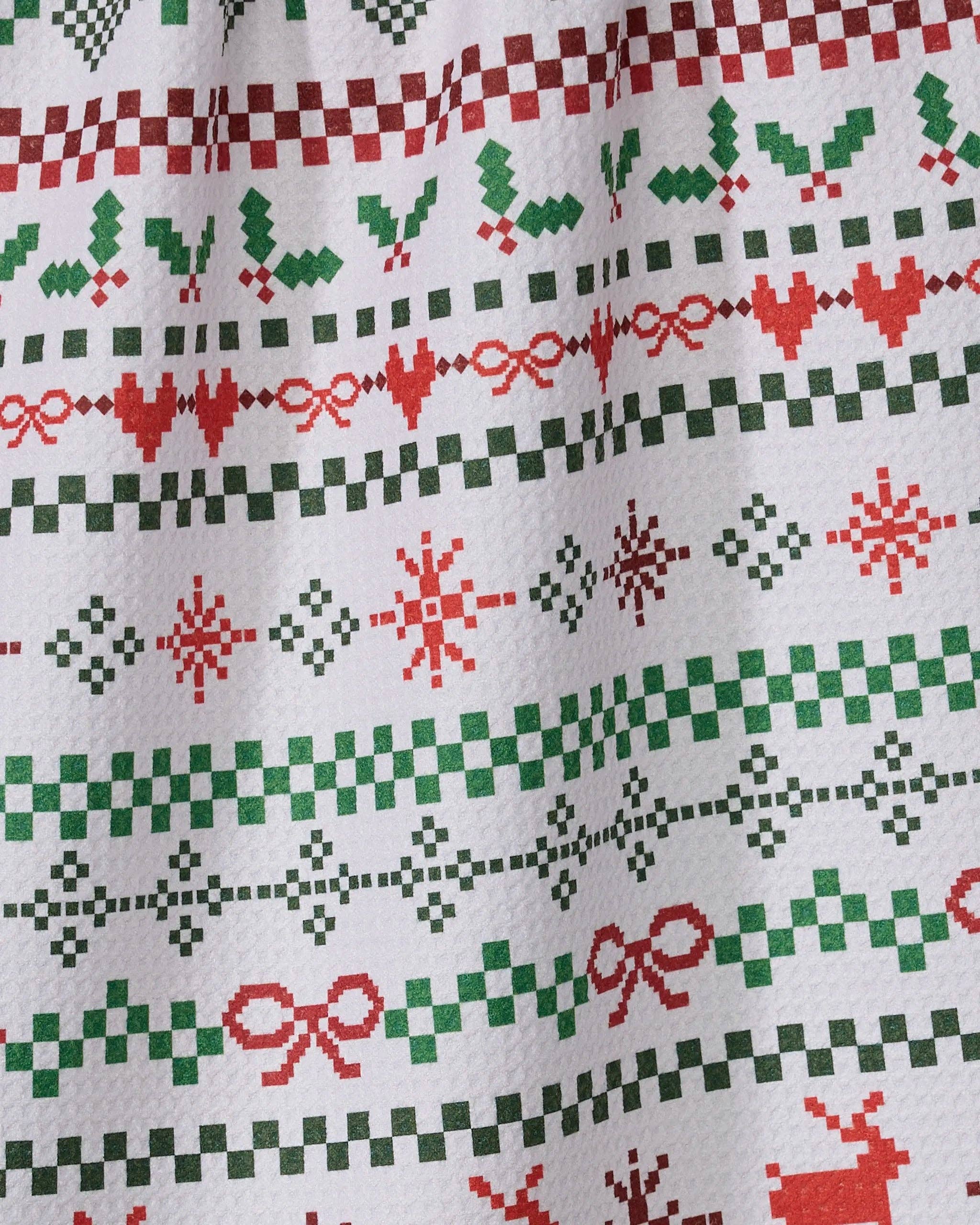 Geometry Ugly Sweater Day Tea Towel