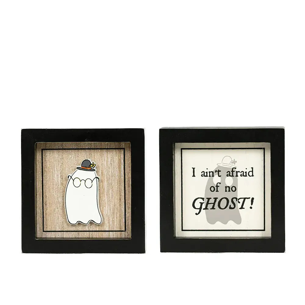 Wood Frame Sign Ghost Halloween Decor FINAL SALE