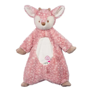 Farrah the Pink Fawn Sshlumpie plush by Douglas Baby in soft pink spotted fabric