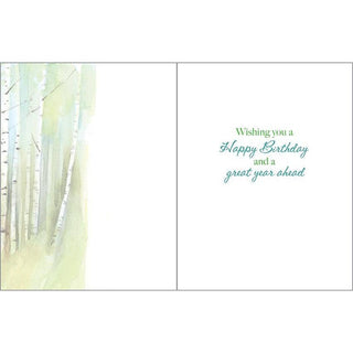 Birthday Greeting Card - Birch Grove