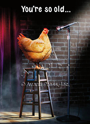 Birthday Greeting Card Stage Chicken