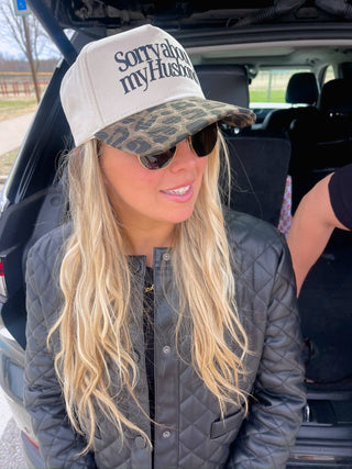Sorry About My Husband Vintage Trucker Hat
