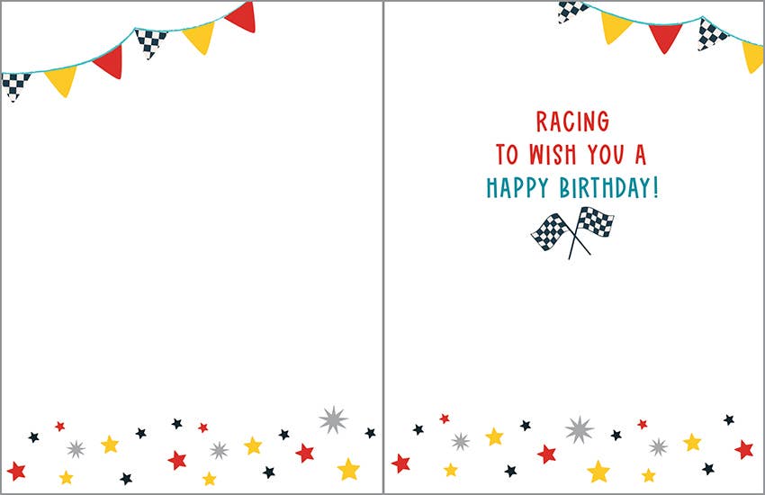 Birthday Greeting Card - Racetime