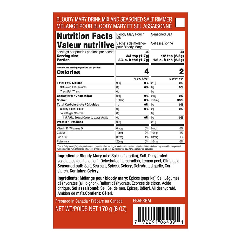 Bloody Mary Gift Set - Drink Mix & Rimmer