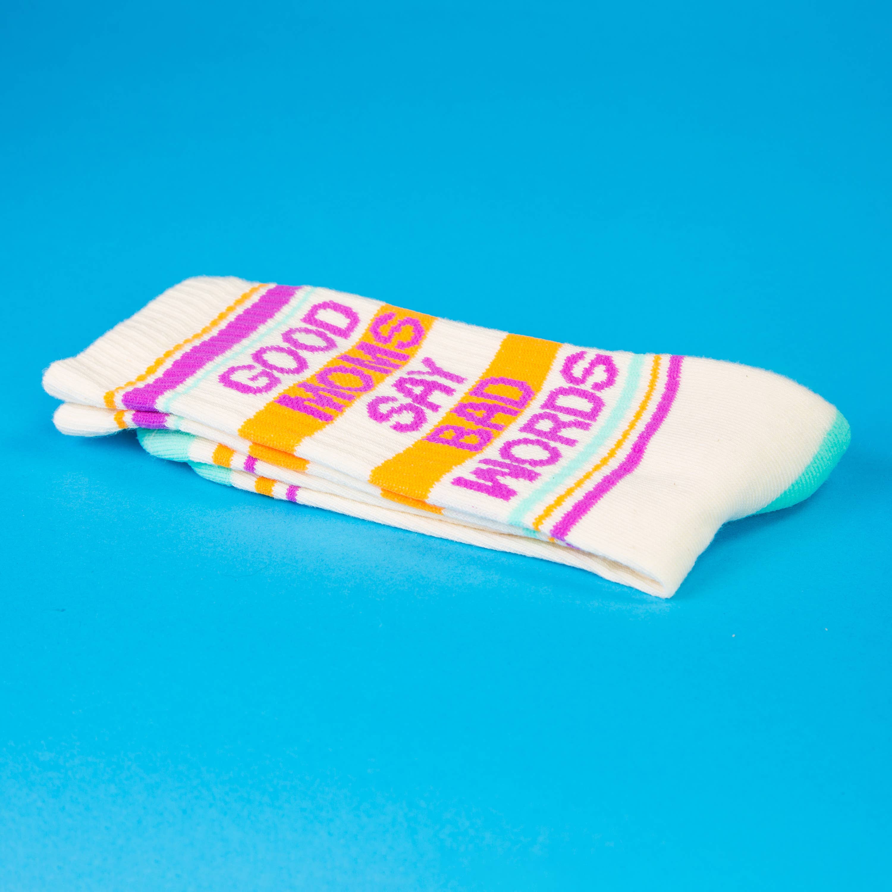 Good Moms Say Bad Words Gym Crew Socks