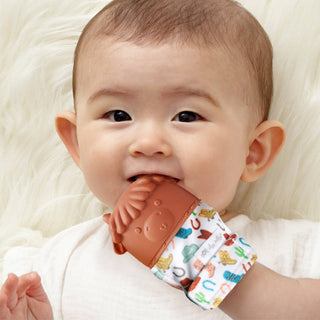 Itzy Ritzy Silicone Teething Mitt - Highland Cow