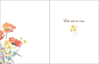 Poppy Meadow Thank You Greeting Card | Gold Foil Card