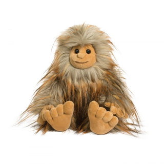 Flo the Sasquatch plush stuffed animal by Douglas with soft brown textured fur and oversized feet