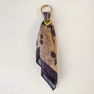 Etta Scarf Bag Charm by Pretty Simple — a vibrant scarf bag charm available in Floral Sketch print