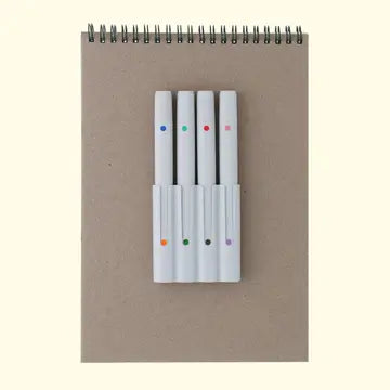 Back of Flowart book showing marker storage