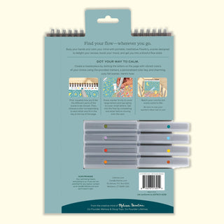 Back view of FlowArt sweater weather dot activity set packaging with text and product images.