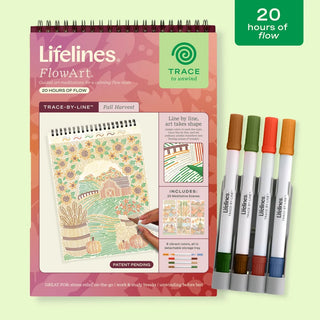 FlowArt Trace-by-Line Fall Harvest Dotting Activity Pad