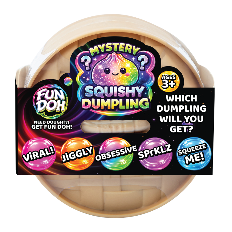 Fun Doh Mystery Squishy Dumpling viral fidget toy with surprise squishy texture for kids ages 3 and up
