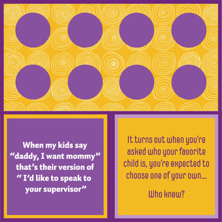 Funny double-sided parenting cocktail napkins with mommy supervisor and favorite child jokes by Drinks on Me.