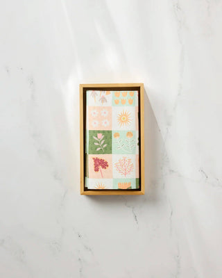 Geometry Patchwork Garden reusable not paper towels with pastel floral patchwork design