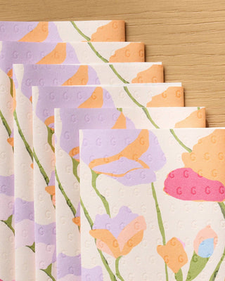 Geometry Sunlit Garden reusable not paper towels set with colorful floral print for eco-friendly kitchen cleaning