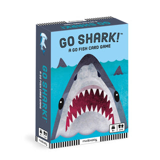 Go Shark! card game by Mudpuppy — a shark-themed Go Fish card game for ages 4 and up, 2–4 players, in a compact eco-friendly box
