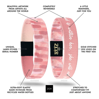 Pink God Is Within Her Bible verse bracelet inspired by Psalm 46:5 with interactive faith-based scripture experience