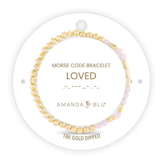 morse code bracelet loved message card
