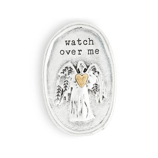 Guardian Angel silver and gold visor clip by DEMDACO — a faith-inspired car angel keepsake gift for drivers, new drivers, and frequent travelers
