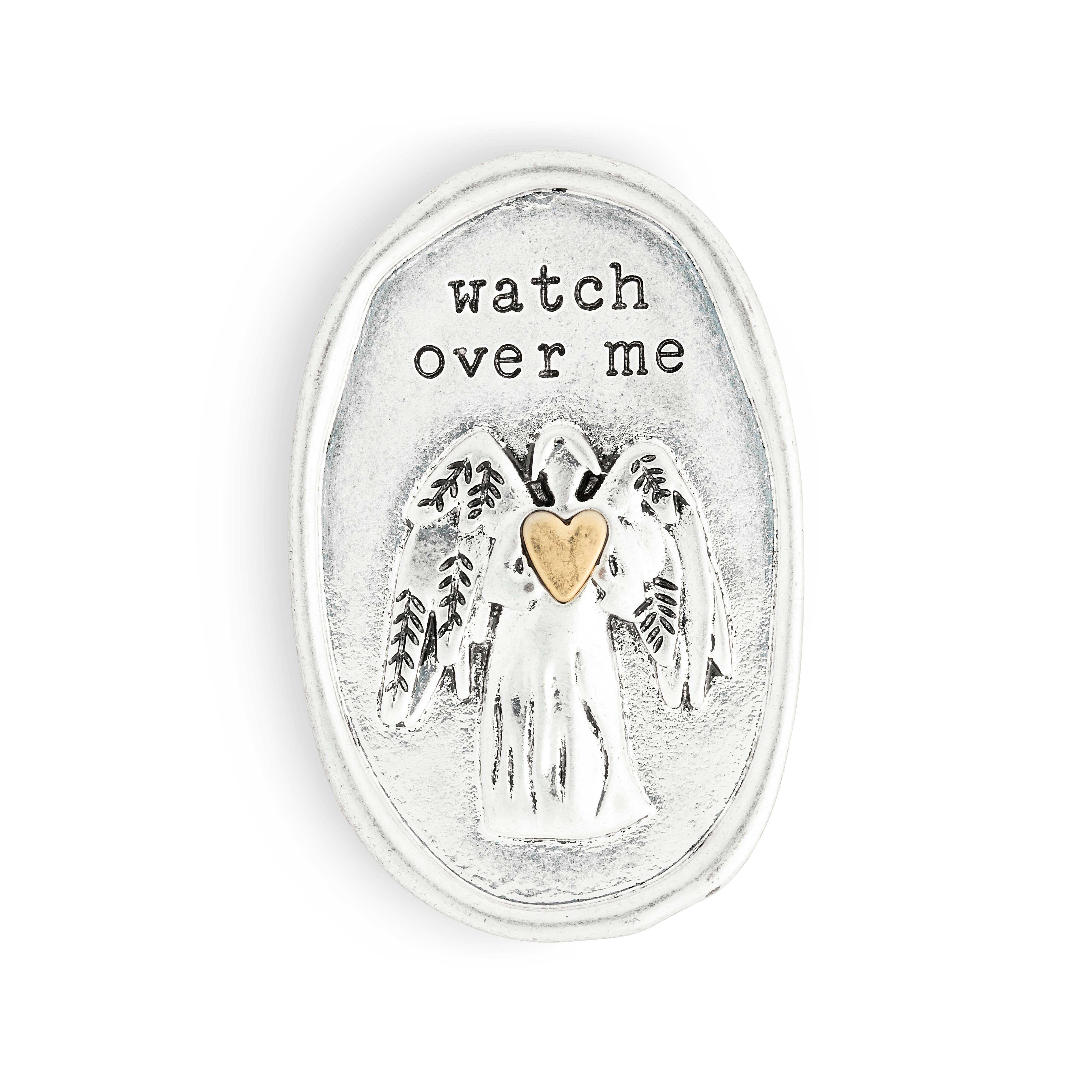 Guardian Angel silver and gold visor clip by DEMDACO — a faith-inspired car angel keepsake gift for drivers, new drivers, and frequent travelers
