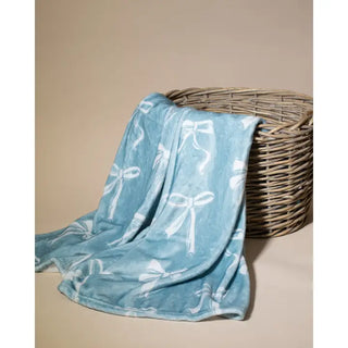 Hannah Bow Throw Light Blue