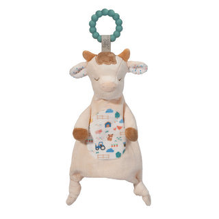 Hayes the Highland Cow baby plush teether by Douglas Baby with silicone teething ring
