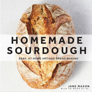 Homemade Sourdough artisan bread baking book featuring sourdough starter instructions, fermentation techniques, and bread recipes