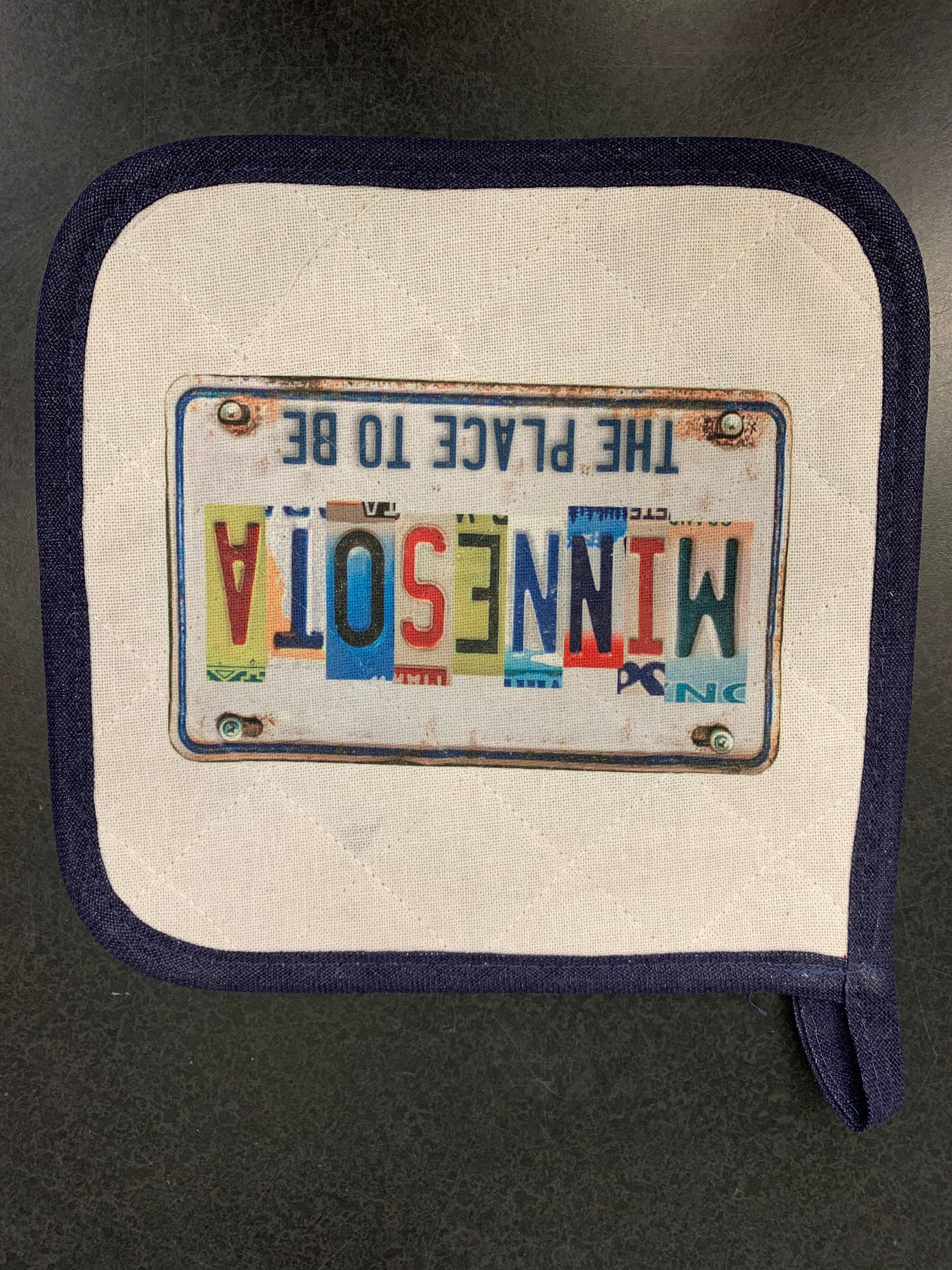 Pot Holder - Minnesota License Plate The Place to Be