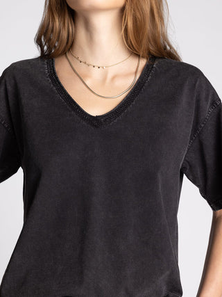 Ismeria Tee | Relaxed V-Neck Cotton Tee