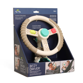 Itzy Ritzy Bitzy Driver baby steering wheel activity toy for stroller, wagon, or shopping cart