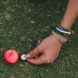 K’lani Tee Time Hair Tie Bracelet Set with Golf Ball Marker