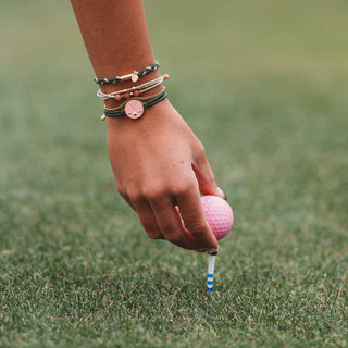K’lani Tee Time Hair Tie Bracelet Set with Golf Ball Marker