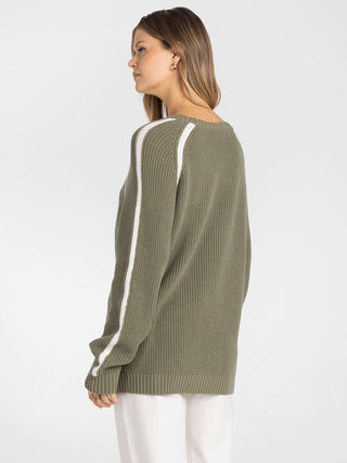 Koya Sweater | Women's Contrast-Seam Raglan Sweater